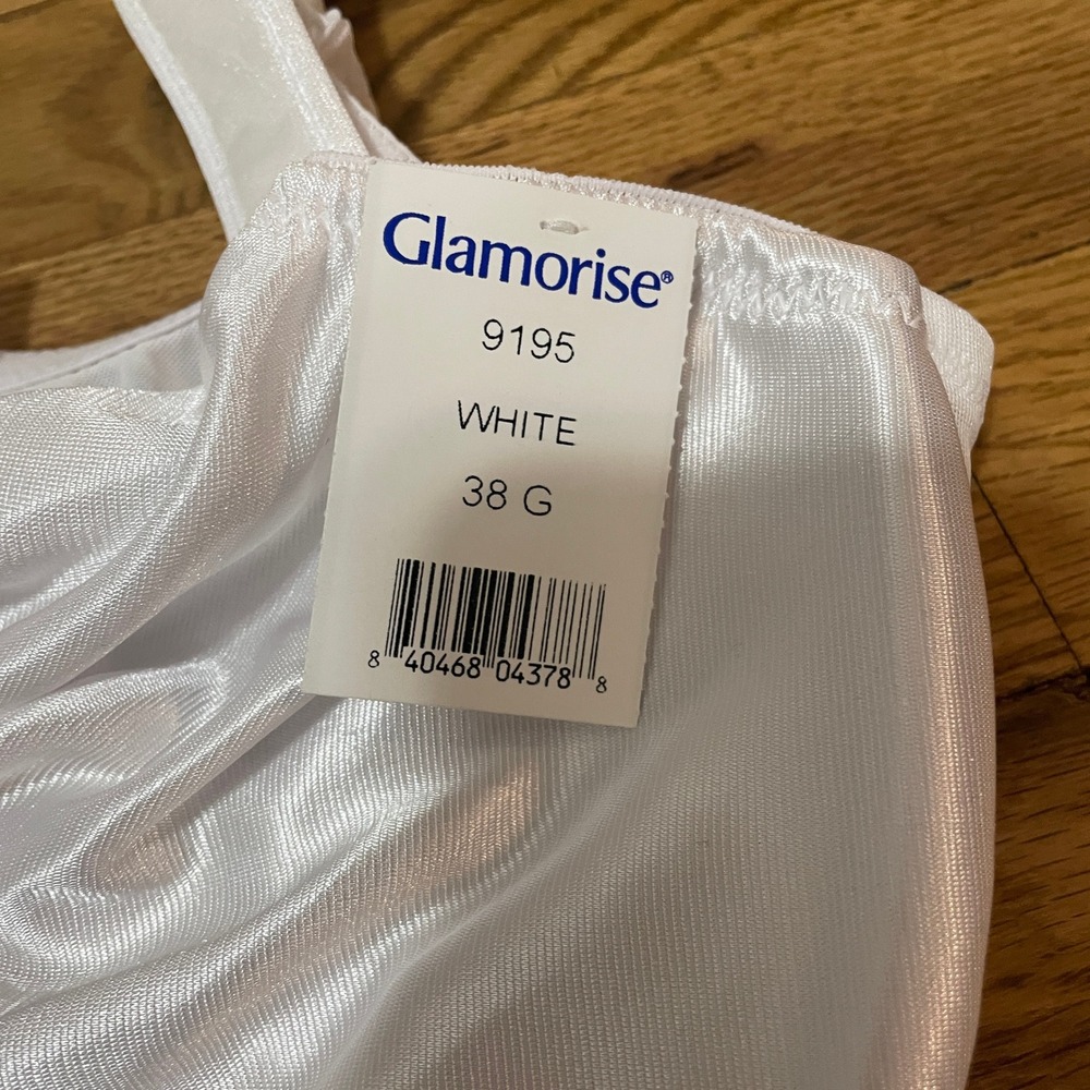 Glamorise MagicLift Full Figure Support Bra 9195 White 38G Wire-Free Bra NWT - Picture 2 of 6